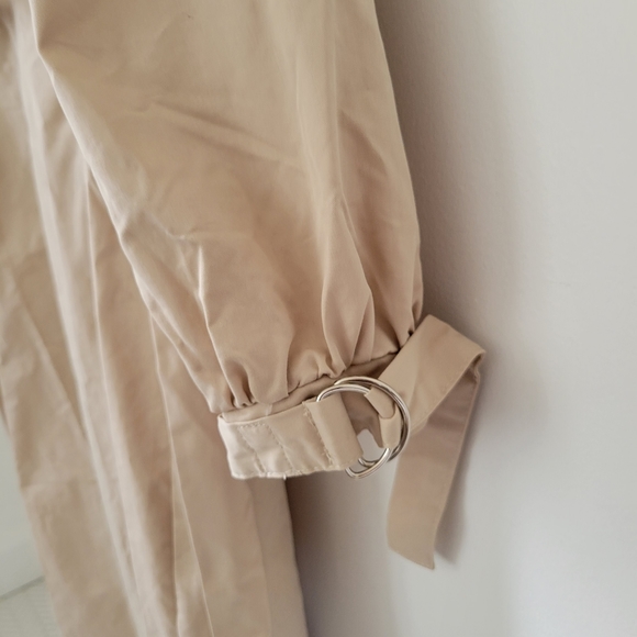 Missguided Petite Sand Sleeve Detail Trench Coat Size 0 US - Picture 4 of 5
